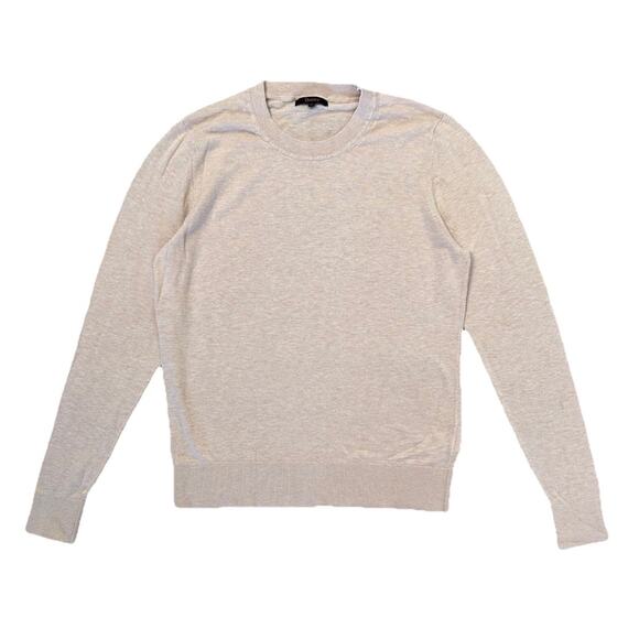Quince Women’s Tan Knit Pullover Round Neck Sweater Organic Cotton Blend Size M - Picture 1 of 5